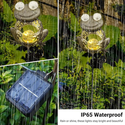 Solar Lights Outdoor Decor, Solar Frog Yard Decorations Outdoor, Garden Decorative, IP65 Waterproof, Gifts for Women Mom, for Yard Patio Lawn Pathway Landscape