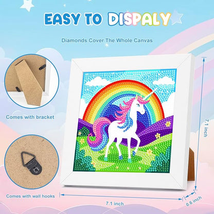 Nardoll Diamond Art Kits with Wooden Frame - Arts and Crafts - Dimond Art Painting by Numbers - GEM Art for Beginners Adult Home Wall Decor