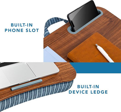 LAPGEAR Designer Lap Desk 2-Pack with Storage Basket, Phone Slot & Device Ledge – Arrow Stripes – Fits Laptops up to 15.6" – Style No. 70411