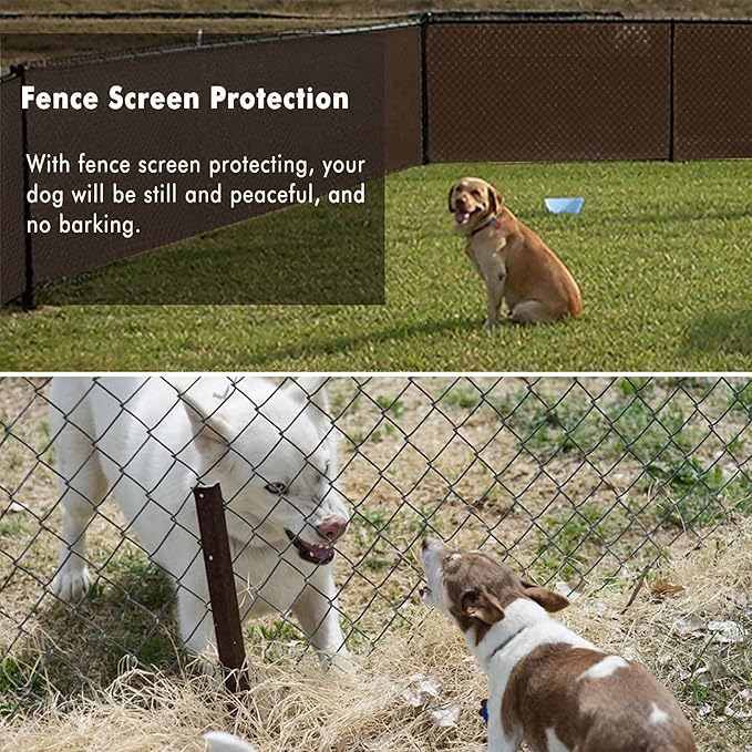 UPGRADE Privacy Fence Screen 6'x31' Brown Outdoor 90% Visibility Blockage 170 GSM Mesh Shade Cover Panels for Backyard,Balcony,Home Decoration with Zip Ties,Customized Avaliable