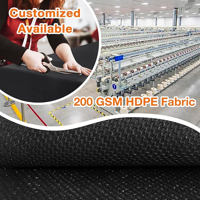 Artpuch Outdoor Pergola Shade Cover 8x20 FT Sun Shade Cloth with Grommets Black 90% UV Protection Canopy Patio Privacy Screen (Customized Available)