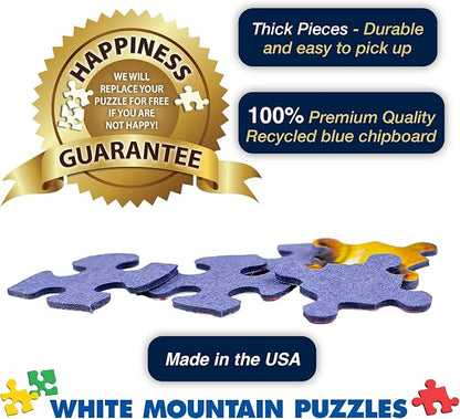 White Mountain 1000 Piece Jigsaw Puzzle Easter Holiday Collage Puzzles with Large Pieces Gift for Adults and Family 24"x30" - Easter Eggs
