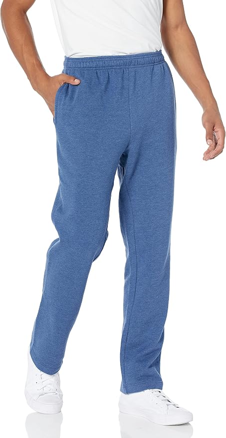Amazon Essentials Men's Relaxed Straight Leg Fleece Open Bottom Sweatpant (Available in Big & Tall)