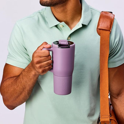 BrüMate Müv - 25oz 100% Leak Proof Insulated Coffee Mug with Handle & Lid - Stainless Steel Coffee Travel Mug - Double Walled Coffee Cup (Blue Agave)