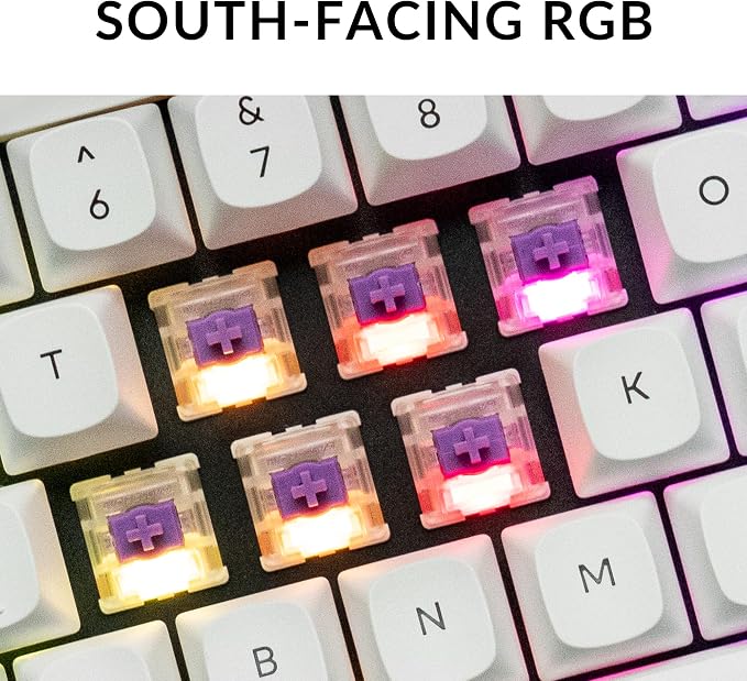 Keychron Q1 HE Wireless Custom Magnetic Keyboard, QMK Launcher | Rapid Trigger 2.4 GHz & Bluetooth 5.2 with Gateron Double-Rail Magnetic Switch for Mac Windows Linux (Hot-swappable) - White