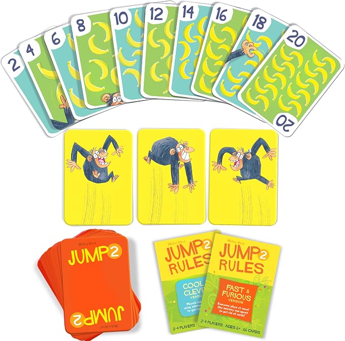 Melon Rind Jump 2, Math Game for Kids Learning Multiples of 2, Lively Card Game, a Fun Math Activity for Boosting Confidence, Quick and Easy Screenless Fun, Ages 6+