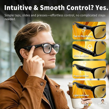 Innovative Smart Glasses,2026 Cutting-Edge AI HD Camera Glasses,AI Voice Assistant,Object Recognition,100+ Languages Real-time Translation,Support Video Photo Music Calling,Wearable Tech for Men Women