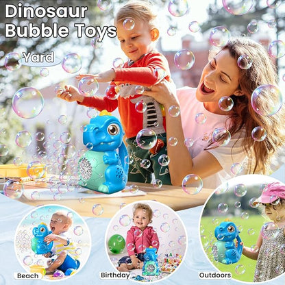 Dinosaur Bubble Machine Toys for Toddlers: Battery-Operated Bubble Maker with Bubble Solution for Kids - Perfect for Outdoor Parties, Yard Fun - Idea Kids Gift for Easter Christmas Birthday