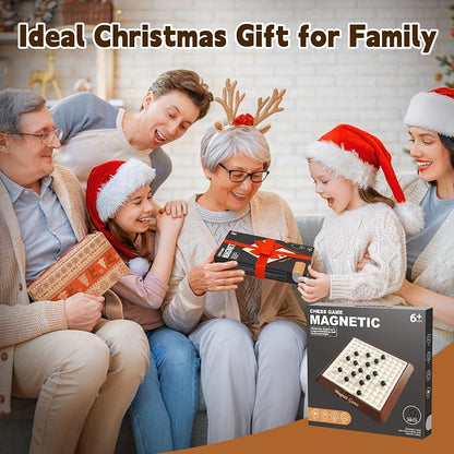 Magnet Game, Board Games for Kids 8-12, Family Games for Kids and Adults, Magnetic Game Chess with Storage Board for Family Game Night, 2-4 Players