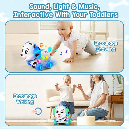 Musical Toys for 1 Year Old Boy Gifts, Baby Toys 6-12-18 Months, Learning Puppy Toy for 1 Year Old Boy Gifts, Bilingual Educational with Music Light, 1st Birthday Gift for Boy Girl, Toddlers