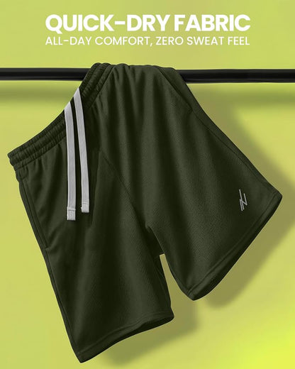 Quick Dry Knit Men's Athletic Shorts Loose-Fit Running Workout Gym Shorts