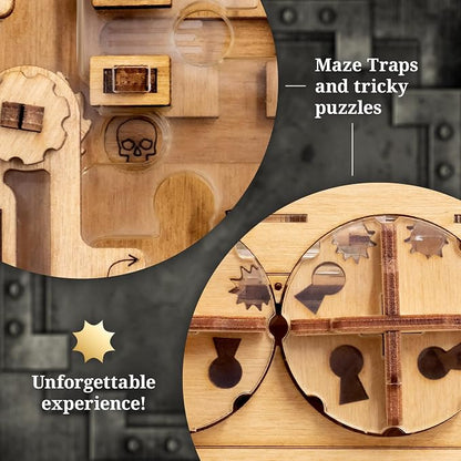iDventure A-Maze-ing Safe | Puzzle Box for Adults | Creative Escape-Style Challenge | Unique 3D Puzzle for Memorable Gift Giving