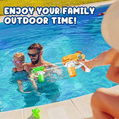 Water Guns for Kids Adults, 6 Pack Squirt Guns Soaker Blaster 220CC Capacity Long Range Super Water Gun Pistols for Boys Girls Toddlers Swimming Pool Water Toys (6)
