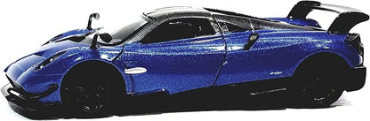 KiNSMART - 2016 Pagani Huayra BC 5" 1:38 Scale Die Cast Metal Model Toy Car w/Pullback Action (Blue)