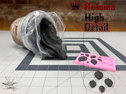 The Foamory Moldable Cosplay Foam Clay (300g Black) High Density Air Dry Clay, EVA Foam Sands Paints Easily, Non-Toxic and Safe for Crafts