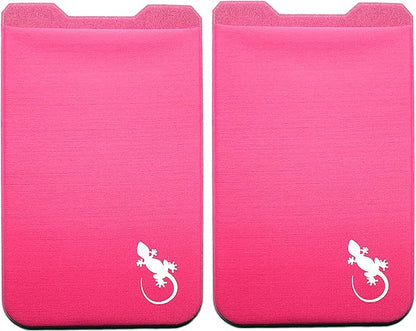 Phone Wallet - Adhesive Card Holder - Cell Phone Pouch - Stick on Lycra Pocket by Gecko - Carry Credit Cards and Cash