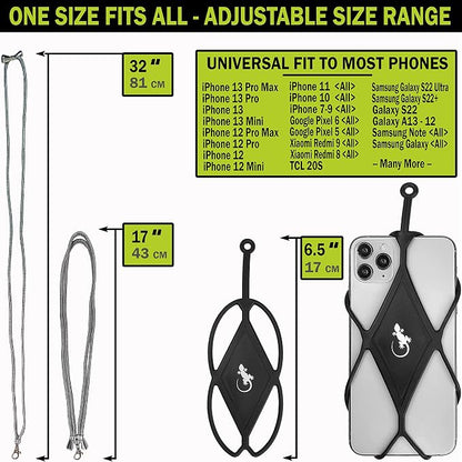 Gecko Travel Tech Cell Phone Lanyard Phone lanyards for Around The Neck Neck Lanyard Phone Crossbody
