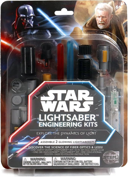 STAR WARS Construct Your Own Lightsabers, Build 2 Lightsabers for Kids, OBI Wan Kenobi Lightsaber & Darth Vader Lightsaber, 6 Year Old Boy Gifts, Toys