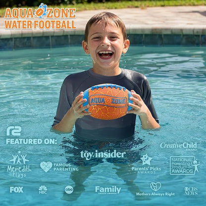 Water Football for Pool & Beach - Best Pool Toys for Kids All Ages - Easy Grip & Soft to Catch Footballs - Fun Outdoor Sports Beach Toys - Pool Gifts for Kids 5 6 7 8 9 10 11 12 + Year Old Boy & Girl
