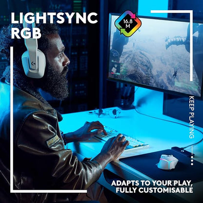 Logitech G502 X Plus Wireless RGB Gaming Mouse - White | Optical Switches, LIGHTSYNC RGB, 13 Buttons, Infinite Scroll, <130 Hr Battery, USB-C, POWERPLAY Charging, PC/Mac Compatible