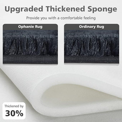 Ophanie Machine Washable 6 x 9 Rugs for Living Room,Black,Large Fluffy Fuzzy Plush Shag Comfy Soft，Non-Slip Indoor Floor Carpet,for Kids Boys Girls Dorm，Room,Bedroom,Playroom，Home Decor Aesthetic