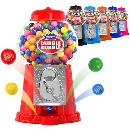 Gumball Machine for Kids 8.5" - Coin Operated Bubble Gum Machine and Toy Bank - Candy Machine Dispenser Includes 40 Gum Balls - Great Candy Dispenser Machine Gift Toys for Girls and Boys (Red)