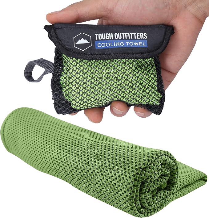 Tough Outdoors Cooling Towels for Neck Face - Neck Cooling Towel for Hot Weather Yoga Sports Golf Sweat - Instant Cold Towel