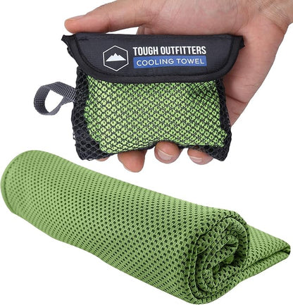 Tough Outdoors Cooling Towels for Neck Face - Neck Cooling Towel for Hot Weather Yoga Sports Golf Sweat - Instant Cold Towel