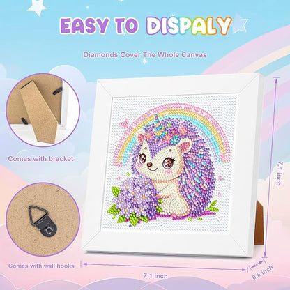 Diamond Art Kits with Wooden Frame - Arts and Crafts - Dimond Art Painting by Numbers - GEM Art for Beginners Adult Home Wall Decor