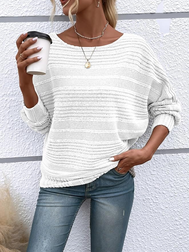 Womens Long Sleeve Shirts Crewneck Tunic Tops Pullover Sweaters Business Casual Blouses Fall Fashion 2026