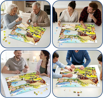 Cozy Lakeside Cottage Puzzles for Adults 1000 Pieces,Challenging Jigsaw Puzzles for Adults,Difficult Impossible Puzzle for Family Game Night,Recycled Paper Jigsaw Puzzle,Gifts for Boys Girls