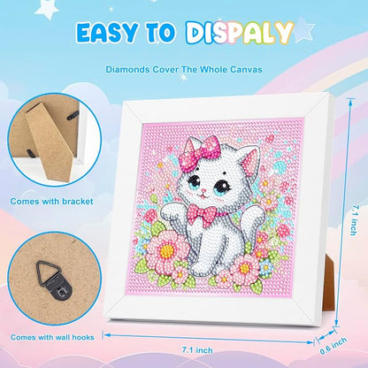 Nardoll Diamond Art Kits with Wooden Frame - Arts and Crafts - Dimond Art Painting by Numbers - GEM Art for Beginners Adult Home Wall Decor