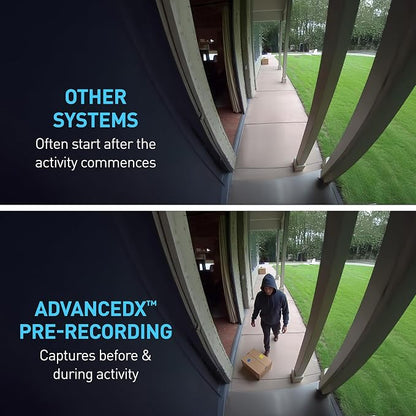 Swann AdvancedX Wired 4K Security Camera PoE Outdoor Bullet, Color Night Vision, Smart AI Video Analytics/Alerts, Advanced Motion Detection