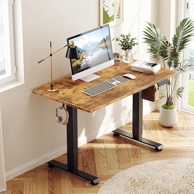 Veken Standing Desk, Brown, 39.4×23.6 Inch