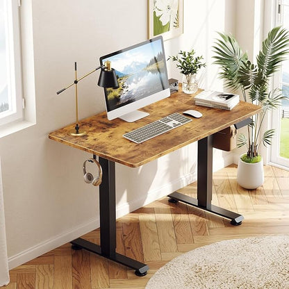 Veken Standing Desk, Brown, 39.4×23.6 Inch