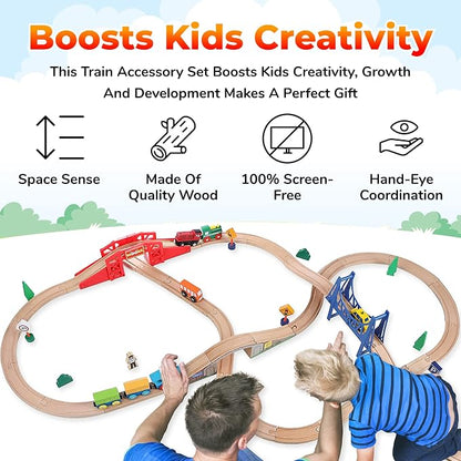 On Track USA Bridge Accessory Train Set: Suspension, Overpass and Arch Bridge Set Compatible with All Major Toy Trains Railway Expansion Accessories, Toy Train Track Accessory