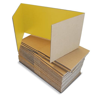 Flipside Products 18”x 48” Yellow Study Carrel, Privacy Boards, Student Privacy and Focus Booth for The Classroom, Desk Divider Cubby for Tests, Made in USA - 24 Pack