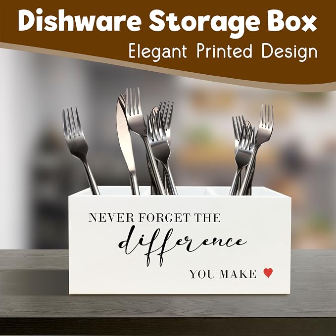 Never Forget The Difference You Make Wooden Pen Pencil Holder Organizer for Office Desk Accessories Thank You Appreciation Gifts for Coworkers Employees Retirement New Job Pen Holder for Desk