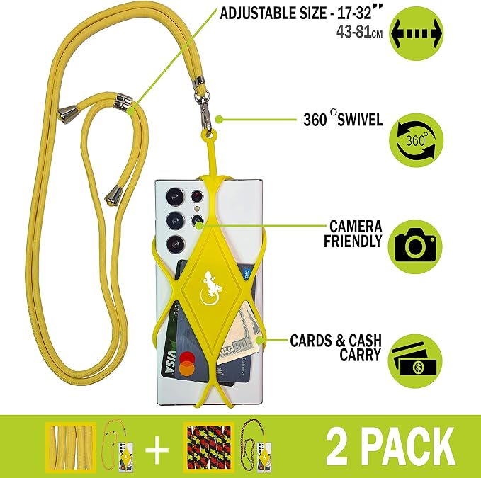 Gecko Travel Tech Cell Phone Lanyard Phone lanyards for Around The Neck Neck Lanyard Phone Crossbody