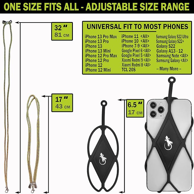 Gecko Travel Tech Cell Phone Lanyard Phone lanyards for Around The Neck Neck Lanyard Phone Crossbody