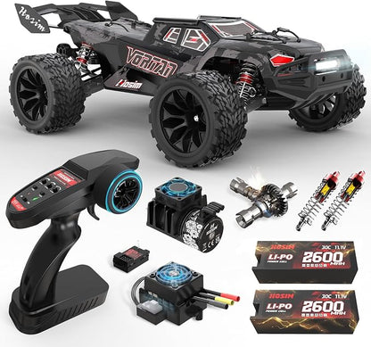 Hosim Mini 1/8 RC Truck for Adults Fast 50+mph, Vortan Electric RTR Brushless RC Cars All Terrain 4WD Off Road Hobby RC Car Waterproof Remote Control Car for Snow/Sand/Beach Toy Gift with 3S Battery