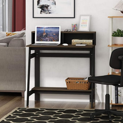 Furinno Simplistic A Frame Computer Desk, 17.9"D x 31.6"W x 35.5"H, Columbia Walnut