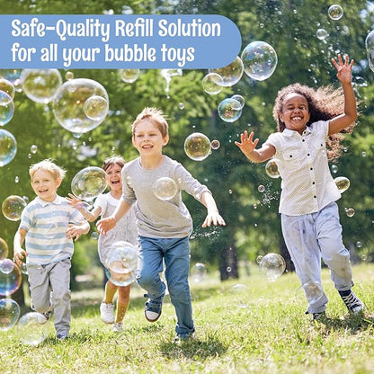67 OZ Iridescent Bubble Solution Refill | Non-Toxic Pre-Mix Bubble Refill Solution No Mixing or Measuring Required | Bubbles for Kids | Bubbles Bulk | Bubble Machine Solution | Giant Bubbles (67, OZ)