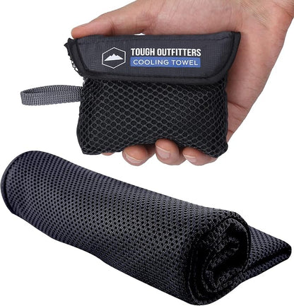 Tough Outdoors Cooling Towels for Neck Face - Neck Cooling Towel for Hot Weather Yoga Sports Golf Sweat - Instant Cold Towel