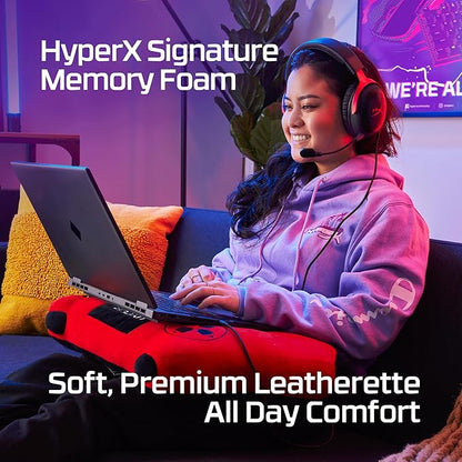HyperX Cloud III – Wired Gaming Headset, PC, PS5, Xbox Series X|S, Angled 53mm Drivers, Spatial Audio, Memory Foam, Durable Frame, Ultra-Clear 10mm Mic, USB-C, USB-A, 3.5mm – Black/Red