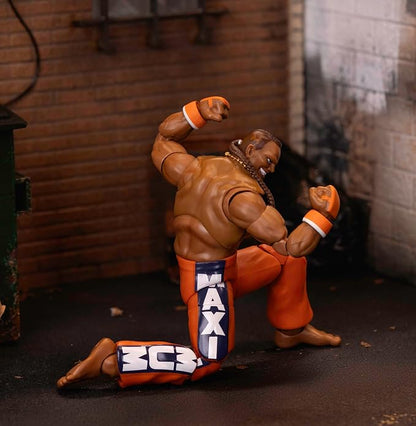 Jada Toys – Street Fighter II Dee Jay Action Figure Wave 3 – 1:12 Scale, 6" Tall, Interchangeable Heads, Hands & Accessories