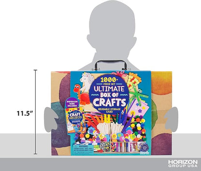 Made By Me Ultimate Craft Box, Art & Craft Activities 1000 Piece Set, Storage Case, Great for Preschool Arts & Crafts, Adult & Group Projects, Craft Box for Kids Girls & Boys