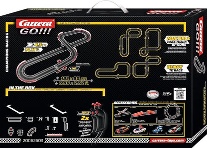 Carrera GO Champion's Racing Electric 1:43 Scale Slot Car Race Track Set
