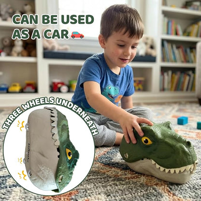 3-in-1 Dino Bag, Rolling Wheels & Launch Tracks, 13pc Jurassic Set, 3+ Gift | 3-in-1 dino bag: store, pull & launch! 13pc set with wheels & track fuels imaginative Jurassic play. Gift 3+