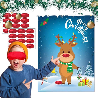 Funnlot Christmas Party Games for Kids Pin The Nose On The Deer Kids Christmas Games for Party Christmas Activities for Families Pin The Nose On The for Adults Christmas Games